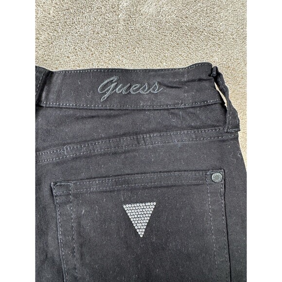 Guess Rhinestone G Black Jeans Slim Straight Leg Size 8/29 - Picture 12 of 15
